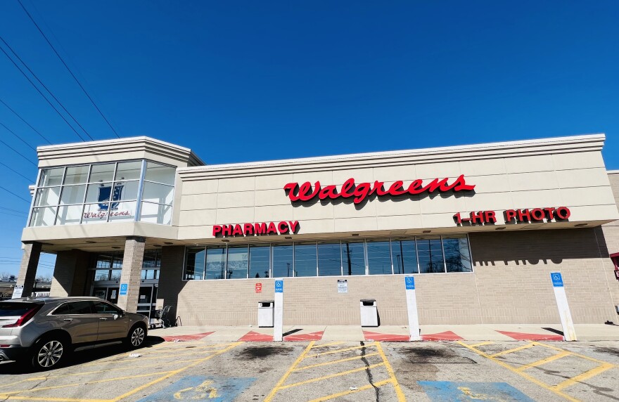 Exterior image of a Walgreens store